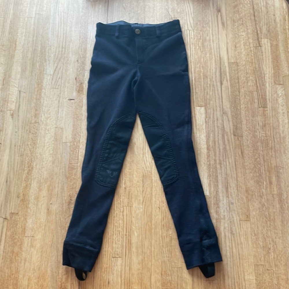 Kids black horse riding pants